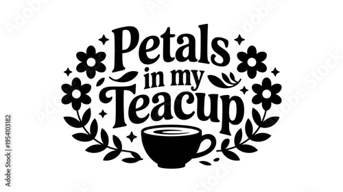 Petals in my teacup floral design with cup and flowers