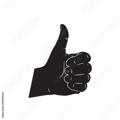 Thumbs Up Gesture Hand Sign Approval Agreement Like Symbol Positive Feedback Success Confirmation Excellent Work Hand Drawn Style