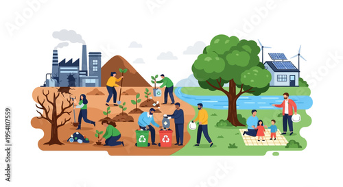 Environmental Protection & Sustainability Journey: Community Restoration from Pollution to Green Energy