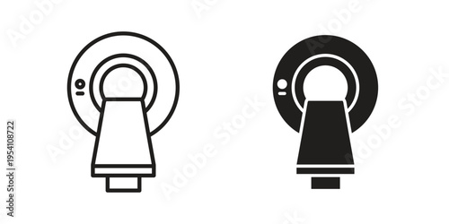 MRI icon logo vector. Set of line icons. flat designs