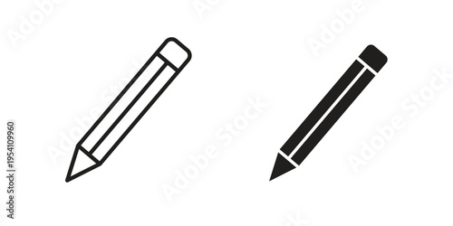 Pencil icon logo vector. Set of line icons. flat designs