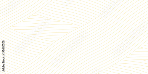Yellow instant noodles, pasta, and spaghetti textures with geometric wavy lines. Ramen and pasta vector patterns. eps 10