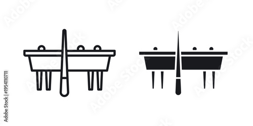 Pool table icon logo vector. Set of line icons. flat designs