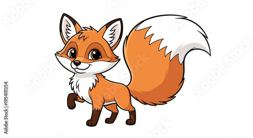 Cartoon Fox with Orange Fur.
