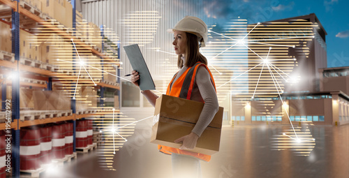 Global logistics, warehouse...