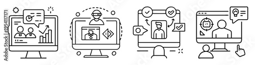 Online collaboration and communication tools with analysis of performance and engagement