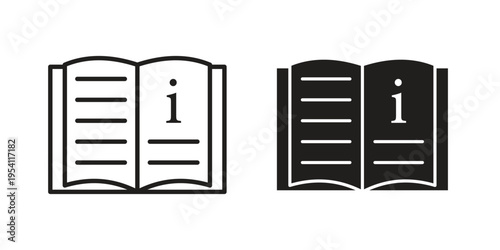 User guide icon logo vector. Set of line icons. flat designs