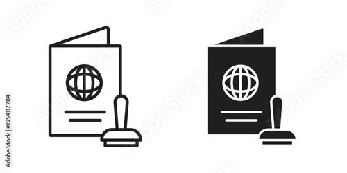 Visa icon logo vector. Set of line icons. flat designs