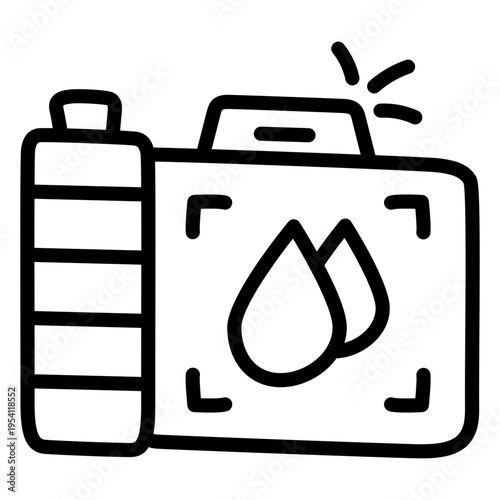 An icon style of camera focus