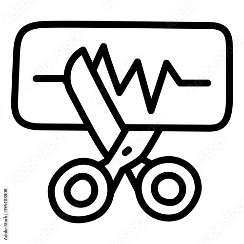 Trendy style icon of audio editing 