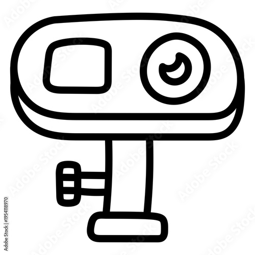 A linear  style of action camera