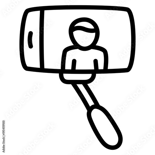  style of taking selfie isolated on white background 