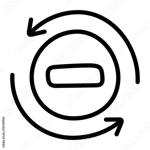 A linear style icon of update 