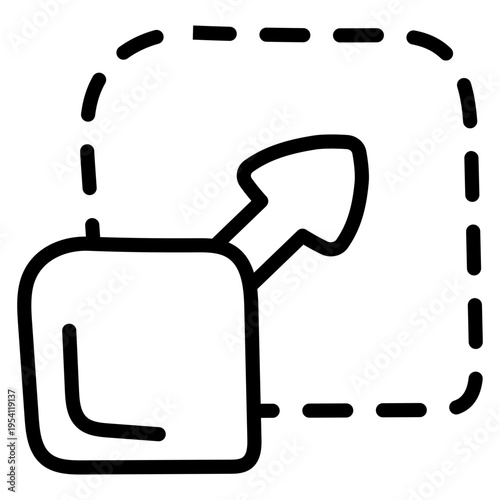 Creative style icon of resize 