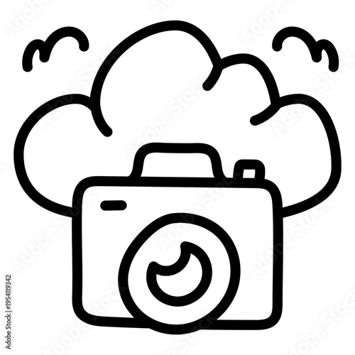 A unique style icon of cloud camera