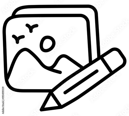 Creative style icon of photo edit 