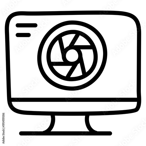 Internet live camera, icon of webcam