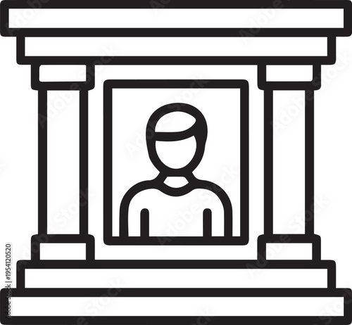 Simple black silhouette illustration of a closed briefcase with a handle, vector icon