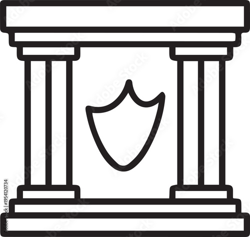 Simple black silhouette illustration of a closed briefcase with a handle, vector icon