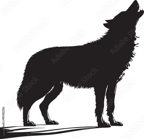 Silhouette of person jumping in high heels on white minimalist background