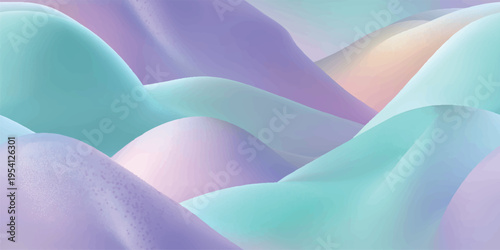 Soft blue ethereal waves seamless pattern with translucent layers for delicate branding and textile design.