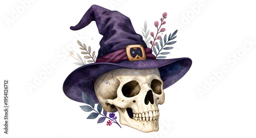 witch, hat, skull, flower, flowers, floral, halloween, spooky, horror, gothic, dark, magic, mystical, witchcraft, occult, fantasy, creepy, scary, death, bone, skeleton, witchy, enchanted, spell, potio