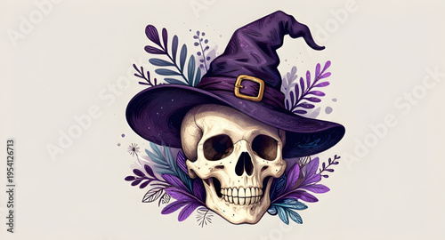 witch, hat, skull, flower, flowers, floral, halloween, spooky, horror, gothic, dark, magic, mystical, witchcraft, occult, fantasy, creepy, scary, death, bone, skeleton, witchy, enchanted, spell, potio