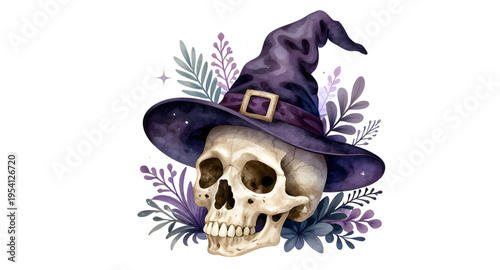 witch, hat, skull, flower, flowers, floral, halloween, spooky, horror, gothic, dark, magic, mystical, witchcraft, occult, fantasy, creepy, scary, death, bone, skeleton, witchy, enchanted, spell, potio