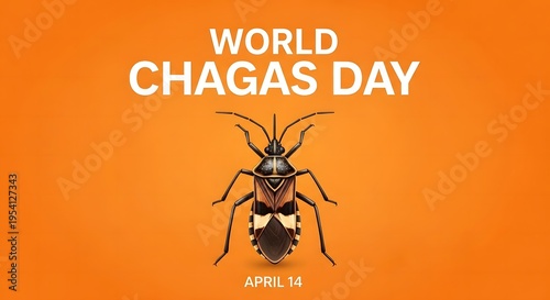 World chagas day awareness with triatomine bug