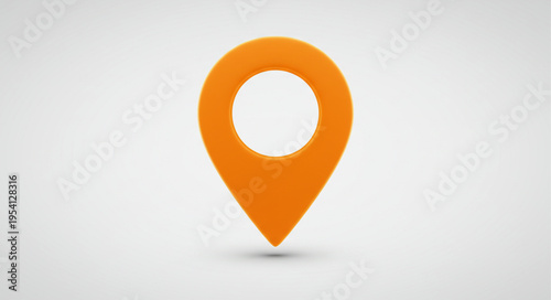 Orange Map Pin Location Marker Icon.