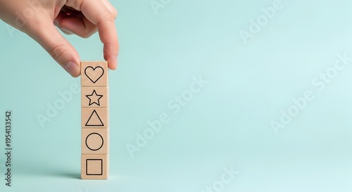 Wallpaper Mural AI Regulation and Digital Ethics Concept with Perfectly Aligned Wooden Blocks Torontodigital.ca