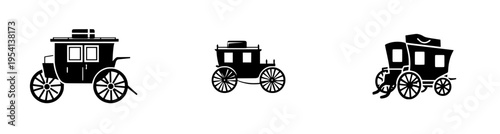 Timeless elegance: A classic stagecoach in black and white