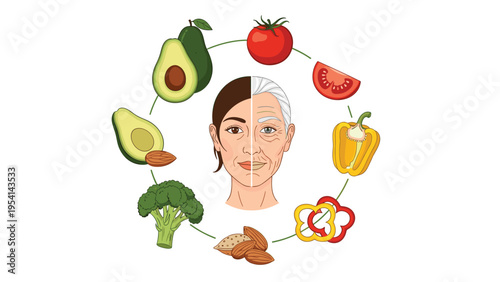 Cozy bedroom interior with large bed nightstands modern lamps and floor to ceiling bookshelves full of books in flat vector style.