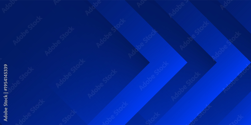 Fototapeta premium Abstract blue background with orange arrow shapes pattern design. Simple elegant backdrop.