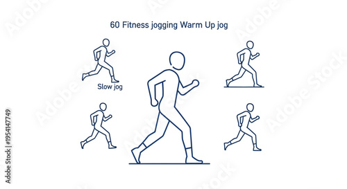 Fitness jogging warm up exercises.