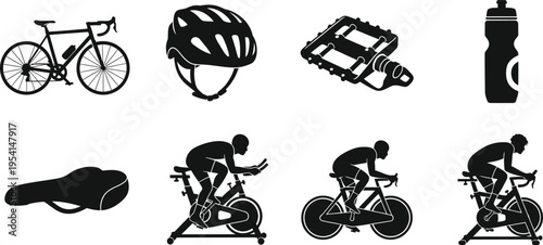 Icon set of essential hand and power tools for diy and construction