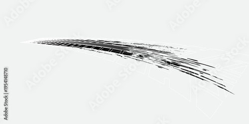 Tire track. Car, bike, motorcycle tyre mark with grunge effect isolated on white background. Wheel footprint on the road. Top view of rubber protector mark.