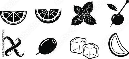 Icon set of writing and drawing tools for creative expression and documentation