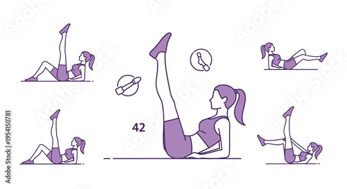 Woman doing leg raises exercise.