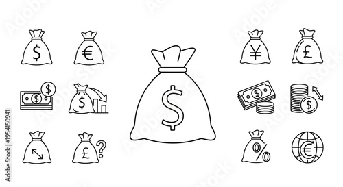 Money bag with dollar sign symbol.