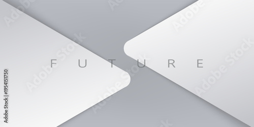 Minimalist silver abstract background design. Futuristic exclusive graphic elements for advertising, greeting cards, website, poster, banner, key visual, book cover, brochure etc… Vector EPS