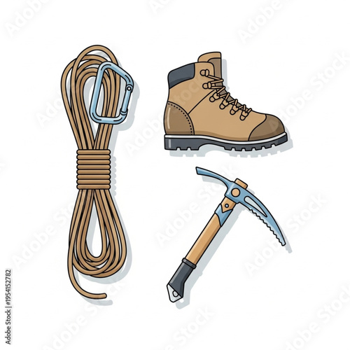 Climbing Gear Boot Rope Pick Axe.
