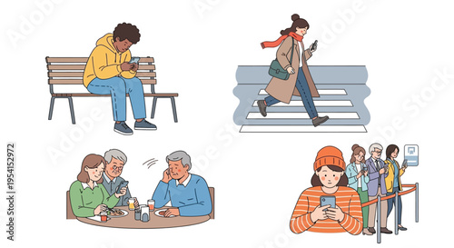 People are sitting and standing in a public place interacting