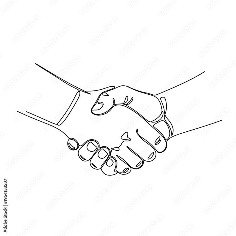 Fototapeta premium Two Hands Shaking in Solidarity Gesture.