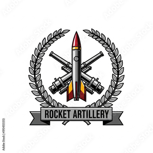 Rocket Artillery Logo with Laurel Wreath.