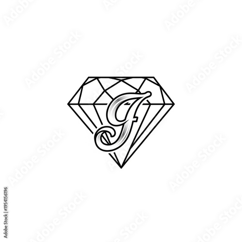Diamond Jewel Gemstone Luxury Illustration Design.