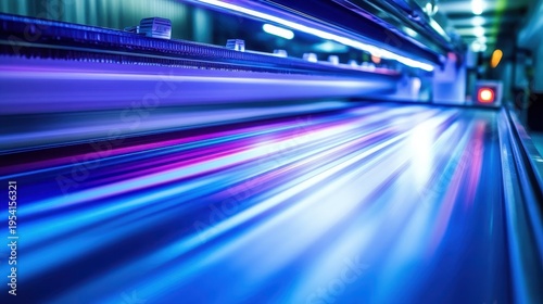 Vibrant digital printing machine producing sharp signage with high contrast and clean lines, showcasing modern industry technology