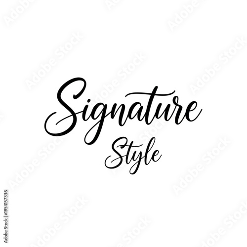 Signature Style Black Cursive Text Design.