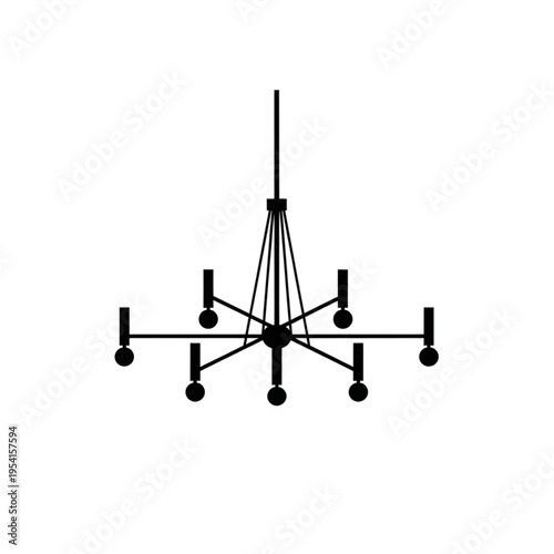 Modern Chandelier Lighting Fixture with Multiple Bulbs.