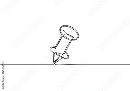 Thumbtack Pinned to the Surface.